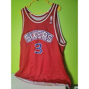 Rare Vintage Allen Iverson Reversible Jersey 76ers Rookie Year Made In USA 2XL